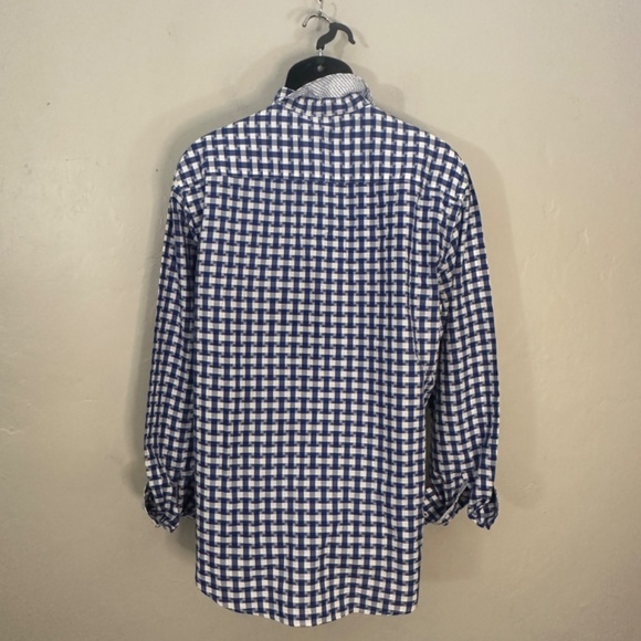 Bugatchi Contrast Long Sleeve Shirt 23.5" armpit to armpit Gently worn - Picture 3 of 4